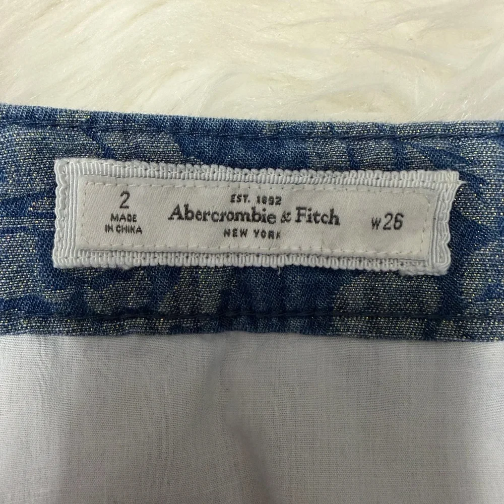 Abercrombie‎ & Fitch - Gold & Denim Mini Skirt